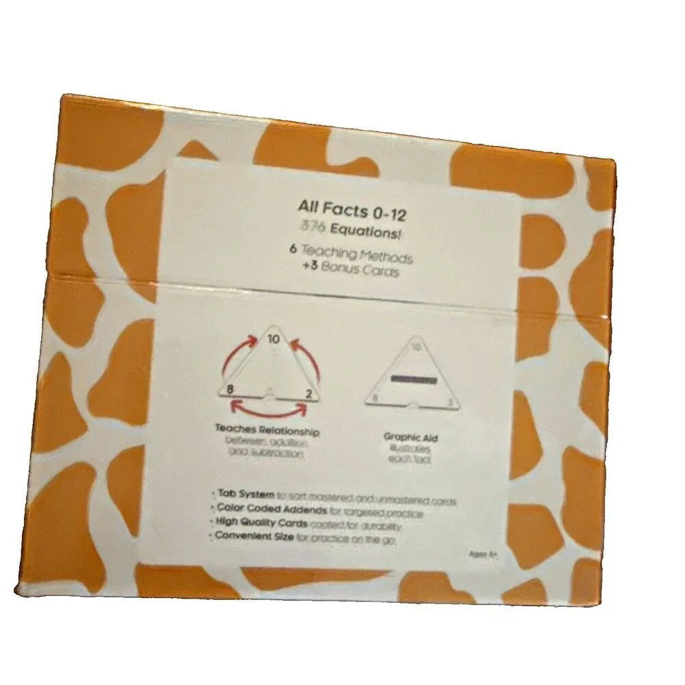New Sealed Box Think Tank Scholar Triangle Math Flash Cards All Facts 0-12